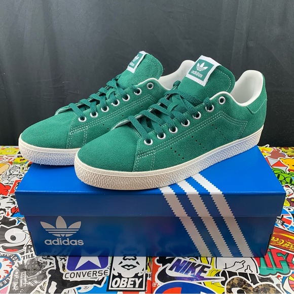 Adidas Stan CS Green Suede 9 Mens / 10.5 Women's - Picture 1 of 15